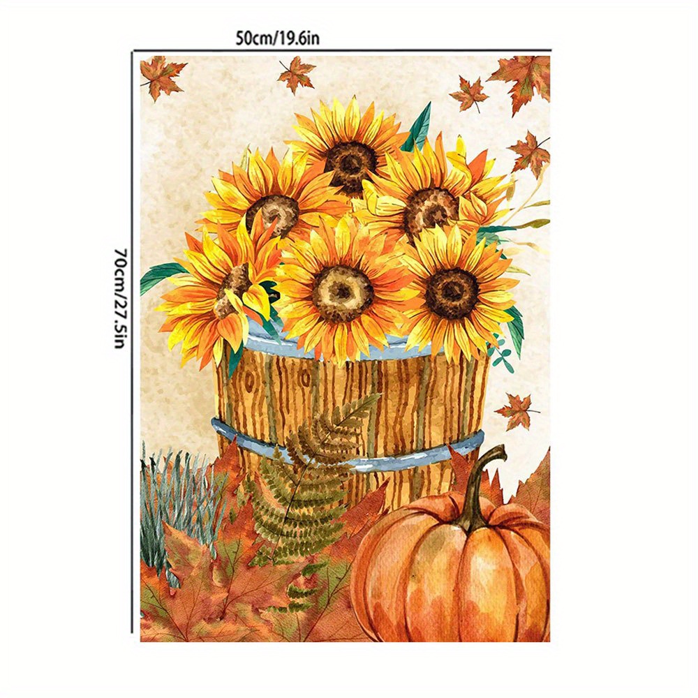 Fall Pumpkin Diamond Art Painting Kits for Adults - Full Drill Diamond Dots Paintings for Beginners, Round 5D Paint with Diamonds Pictures Gem Art