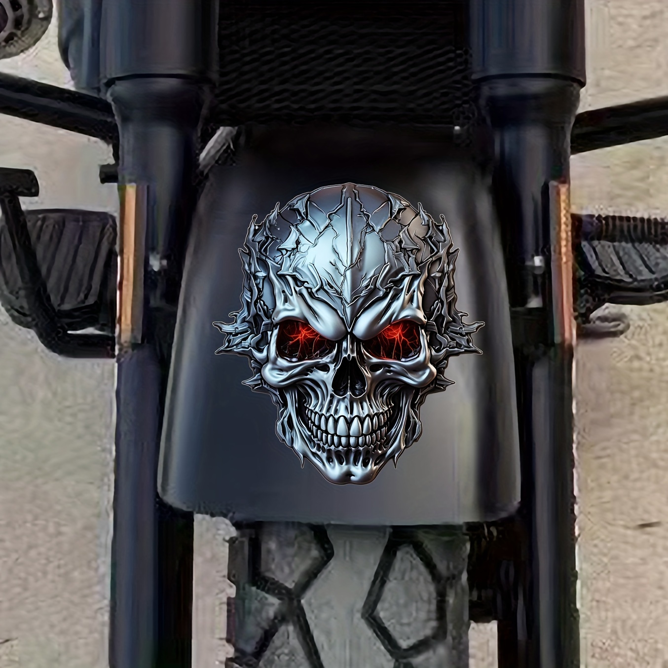 Heavy Metal Motorcycle Skull Sticker Motorcycle Decal - Temu