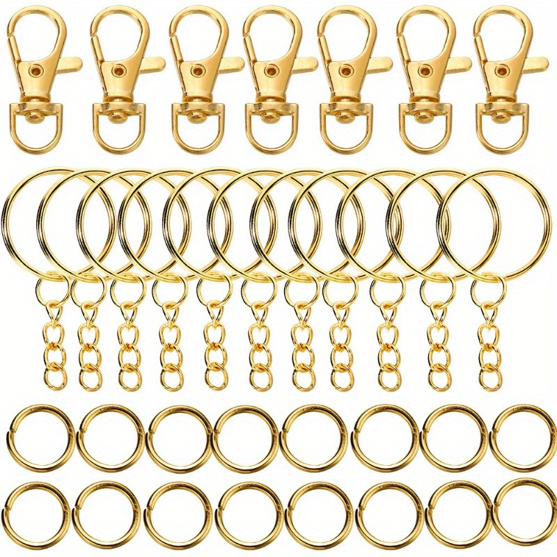 63pcs Keychain Rings for Crafts Key Chain Rings with Chain Open Jump Rings  Screw Eye Pins Crafts and Keychain Making Supplies - AliExpress