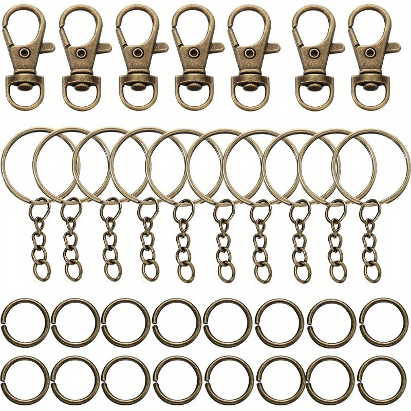 Swivel Snap Hook Key Rings Chain Jump Rings Connectors Diy - Temu