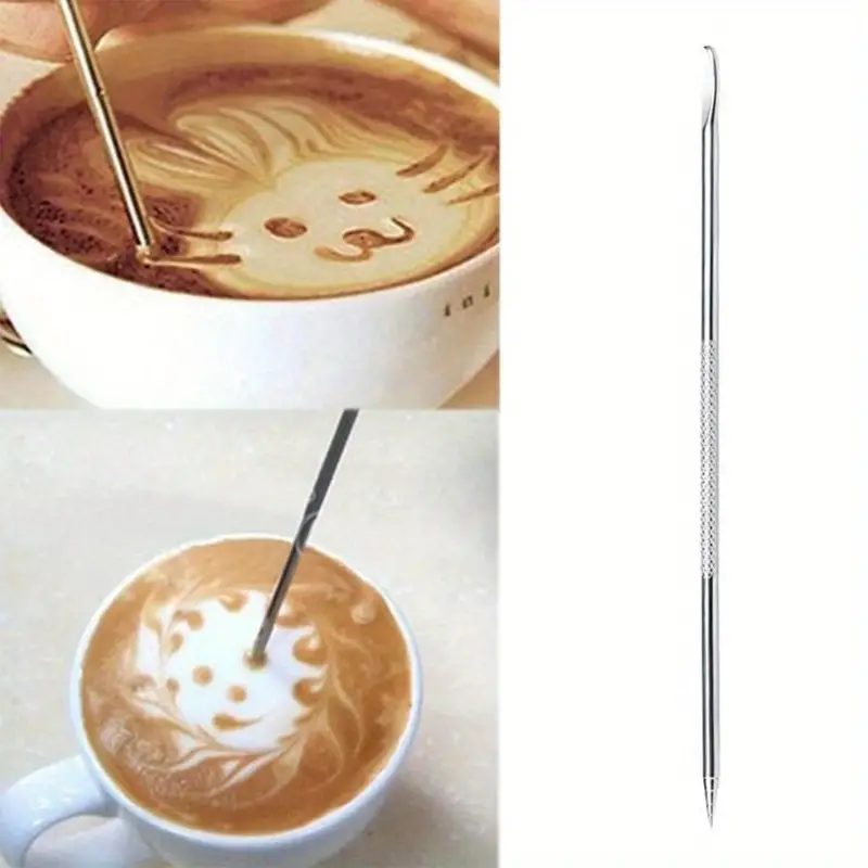 Coffee Latte Art Pen Garland Needle To Draw Stainless Steel - Temu