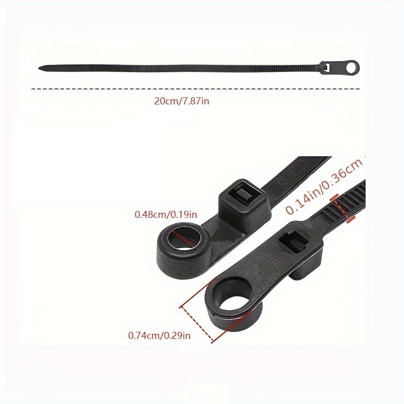 100pcs Cable Ties Multi Purpose Plastic Tie Reusable Cable Ties Adjustable  Nylon Zip Fasteners - Sports & Outdoors - Temu