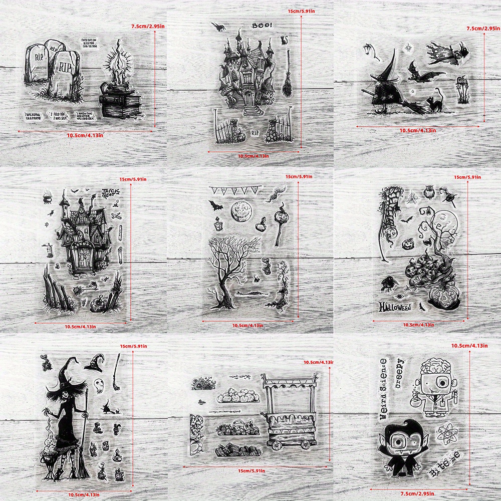 Halloween Series 2024 Silicone Clear Stamps For Diy - Temu