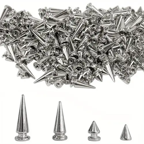 10pcs High Quality Silver Screw Bullets Rivet Spike Studs Spots