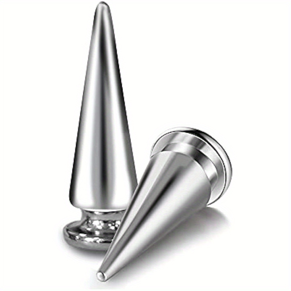 Silvery Cone Spikes Multiple Sizes Screw Back Studs Punk - Temu