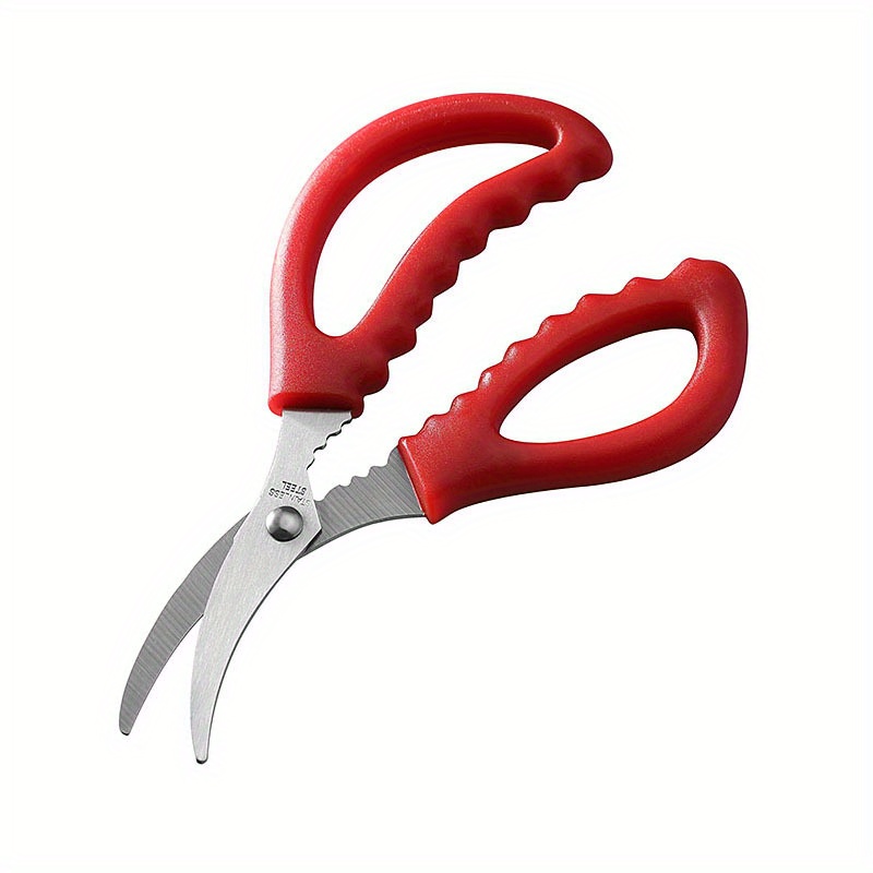 Premium Stainless Steel Seafood Scissors Perfect For Crab - Temu