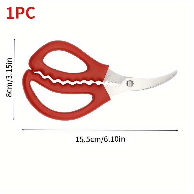 Premium Stainless Steel Seafood Scissors Perfect For Crab - Temu