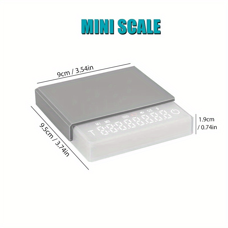 Mini Coffee Scale With Timer For Espresso And Pour Over Coffee 2kg