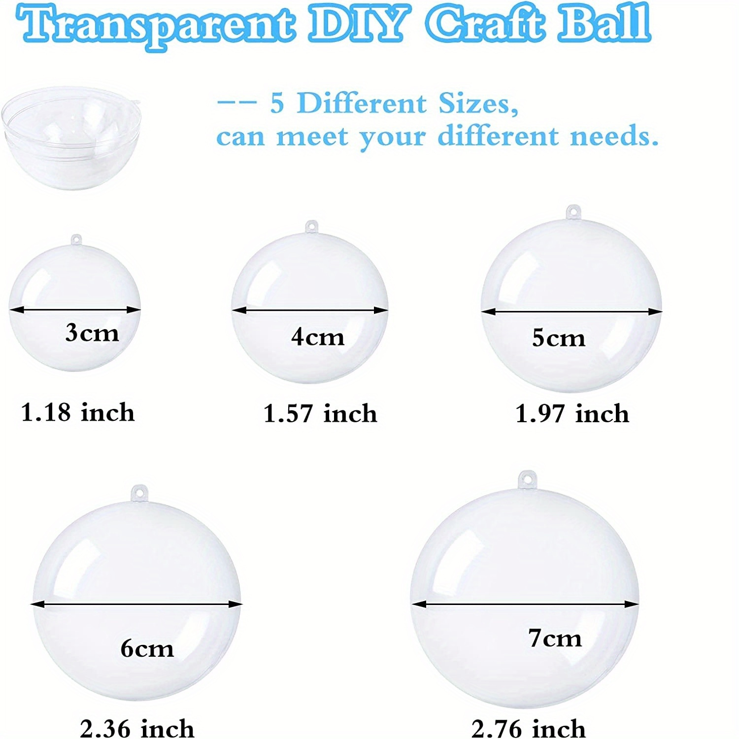 Clear Plastic Fillable Ornaments transparent Diy Craft Ball - Temu