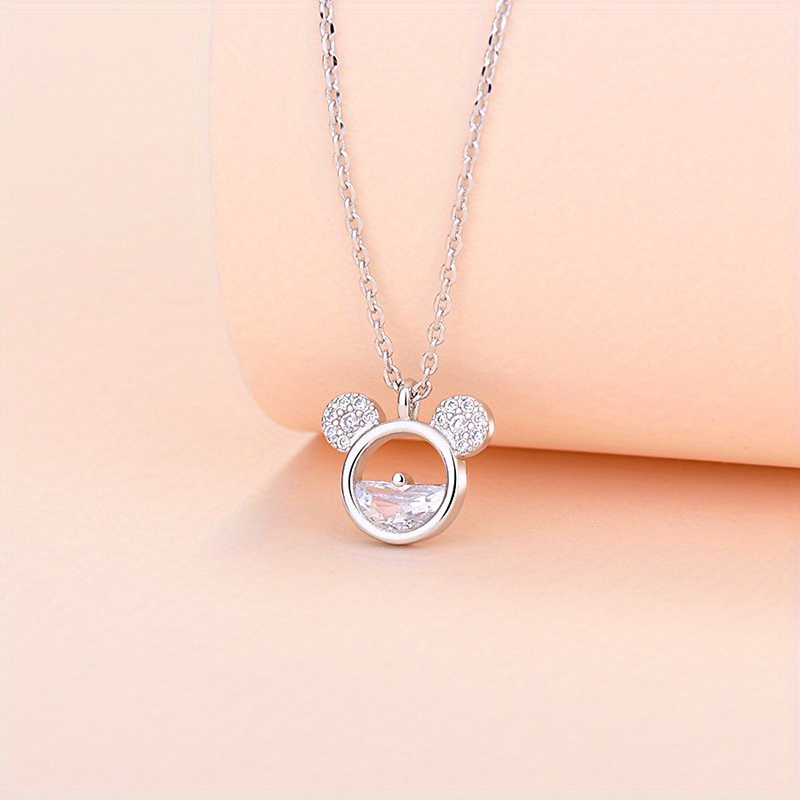 

Sparkling Cute Mouse Shape Necklace For Girls