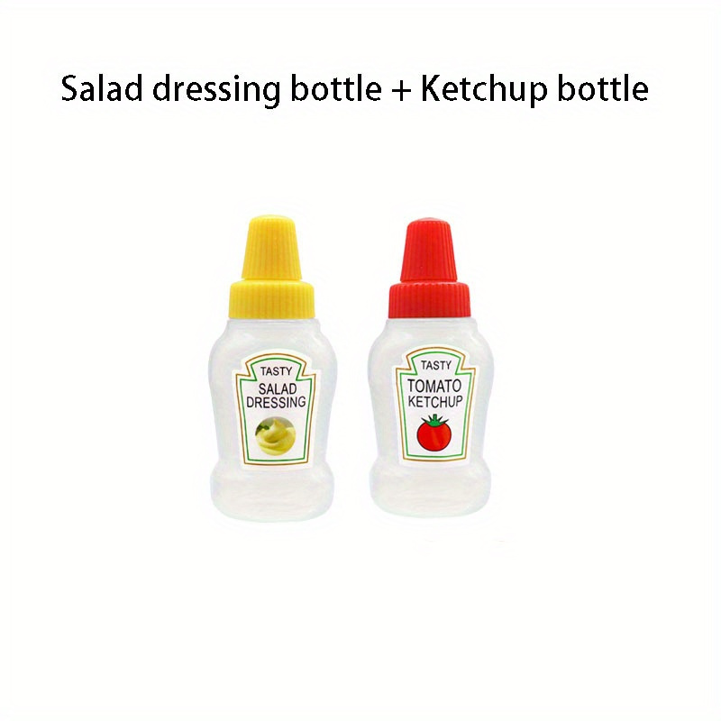 WXOIEOD 4 Pieces Mini Condiment Bottles, Mini Ketchup Bottle, Small  Condiment Squeeze Bottles Sauce Container for Kids School Lunchbox Bento  Box
