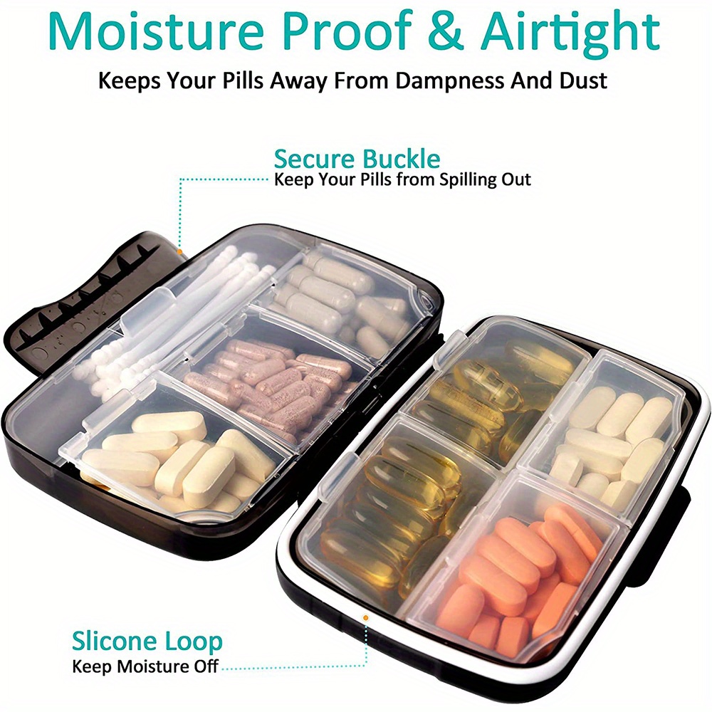 7 Days Pill Medicine Box Weekly Tablet Holder Storage Organizer Container  Case Pill Box Splitters 3 Colors Pill Case Organizer