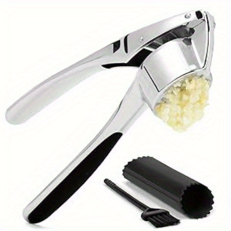 Premium Stainless Steel Garlic Press | Easy-Clean Garlic Mincer Tool