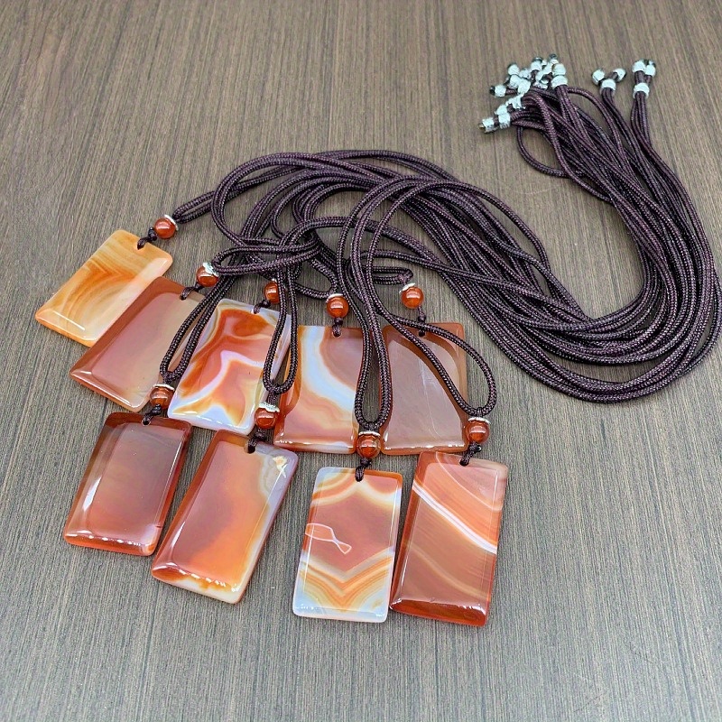 Stone Pendant Couple Necklace for Men