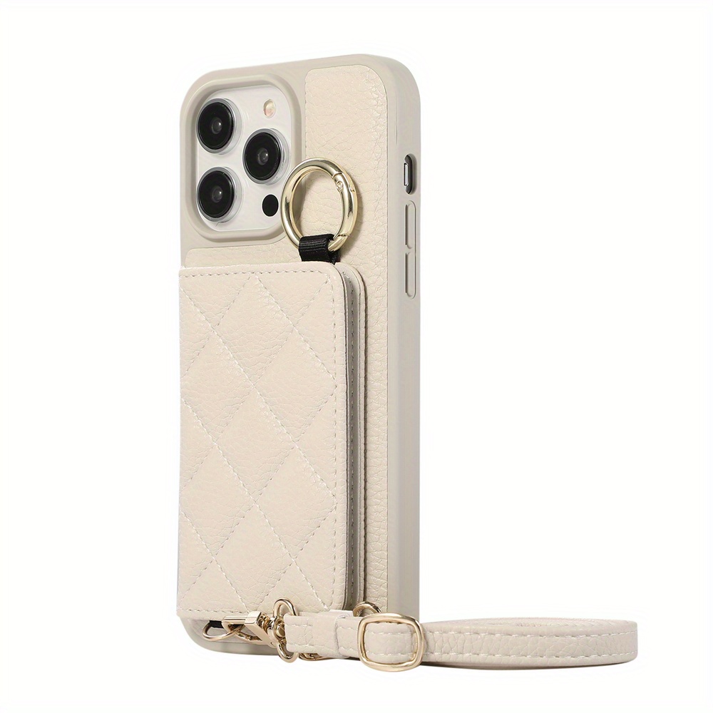 Crossbody Wrist Strap Wallet Leather Cover For iPhone 15 14 13 12