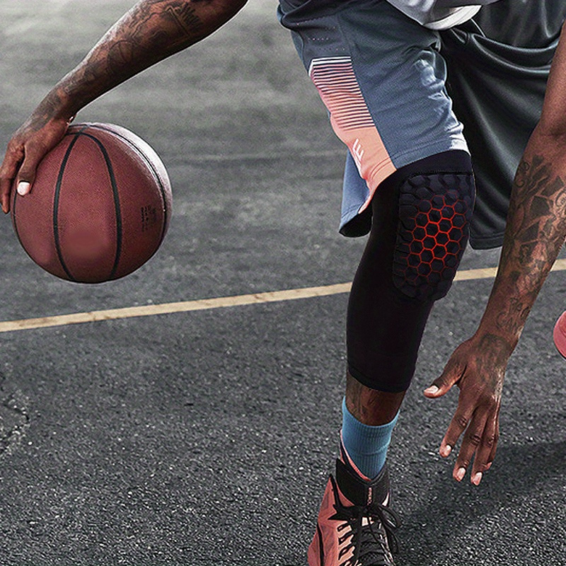 1PC Honeycomb Basketball Knee Pads Short Compression Leg Sleeves Pr