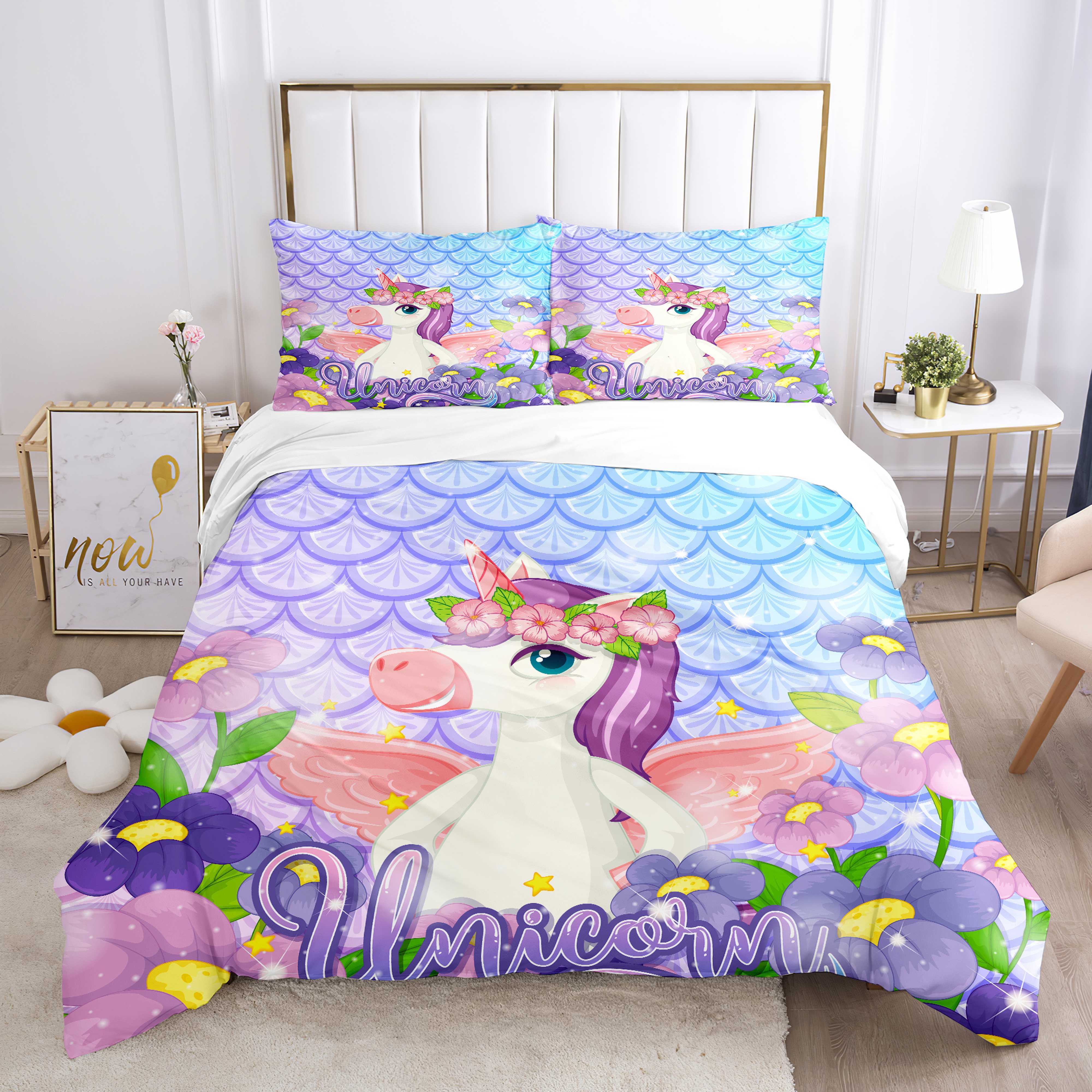 Unicorn and shop mermaid bedding