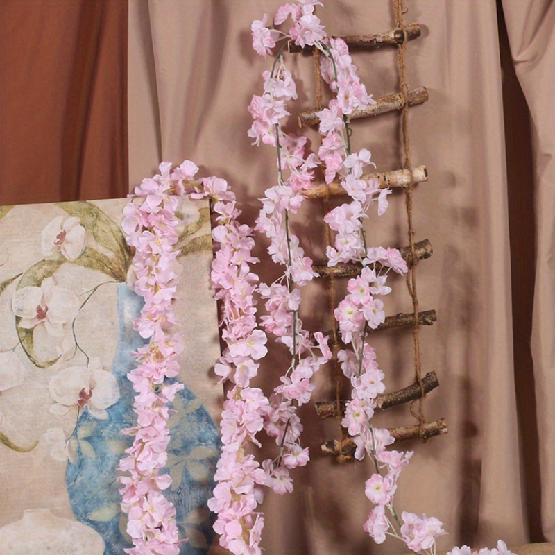 Artificial Sakura, Fake Flowers Vine For Wedding Garden, Fake Rose Home  Party Decoration Christmas Bridal Fake Silk Scrapbook Plants - Temu