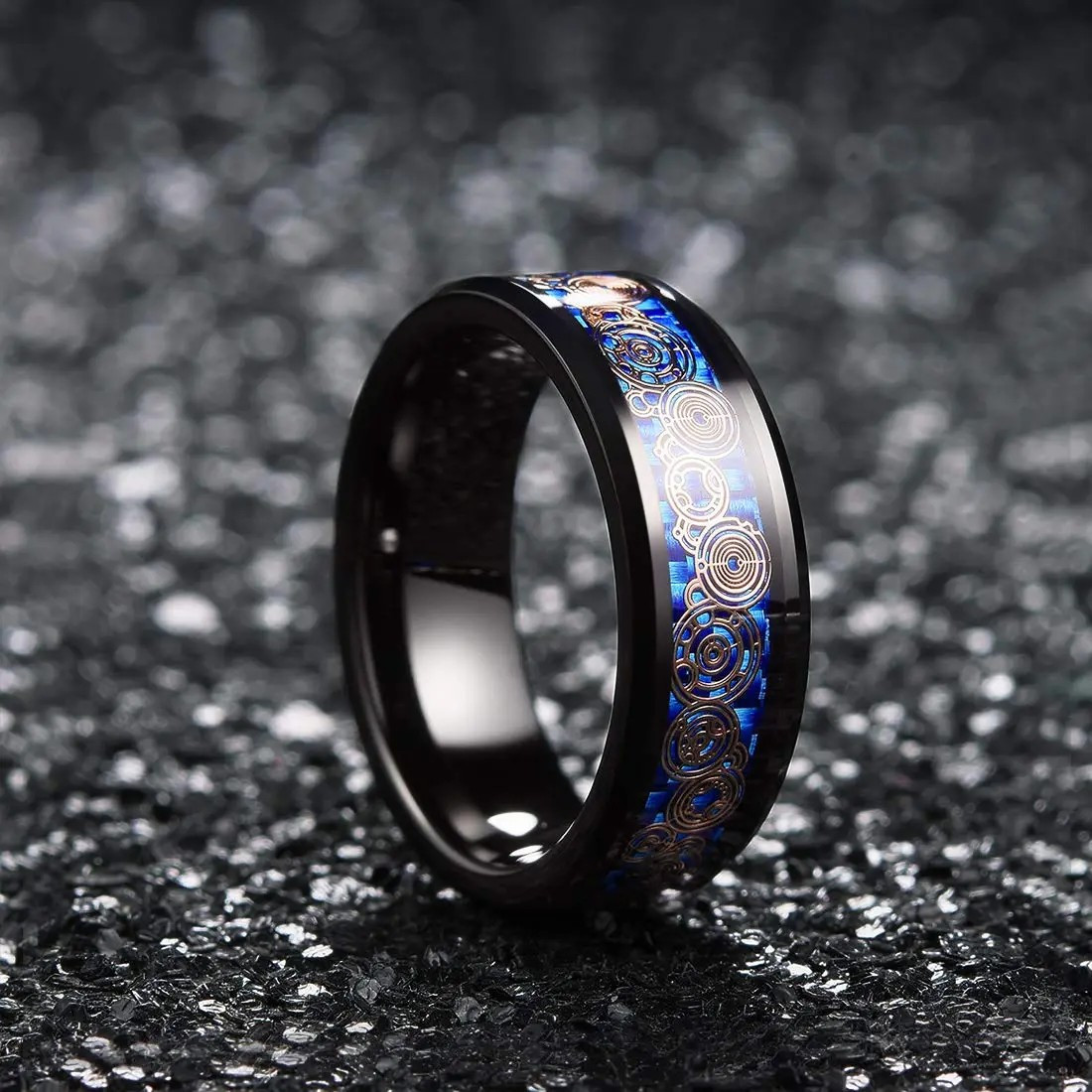 Men's Black Stainless Steel Ring