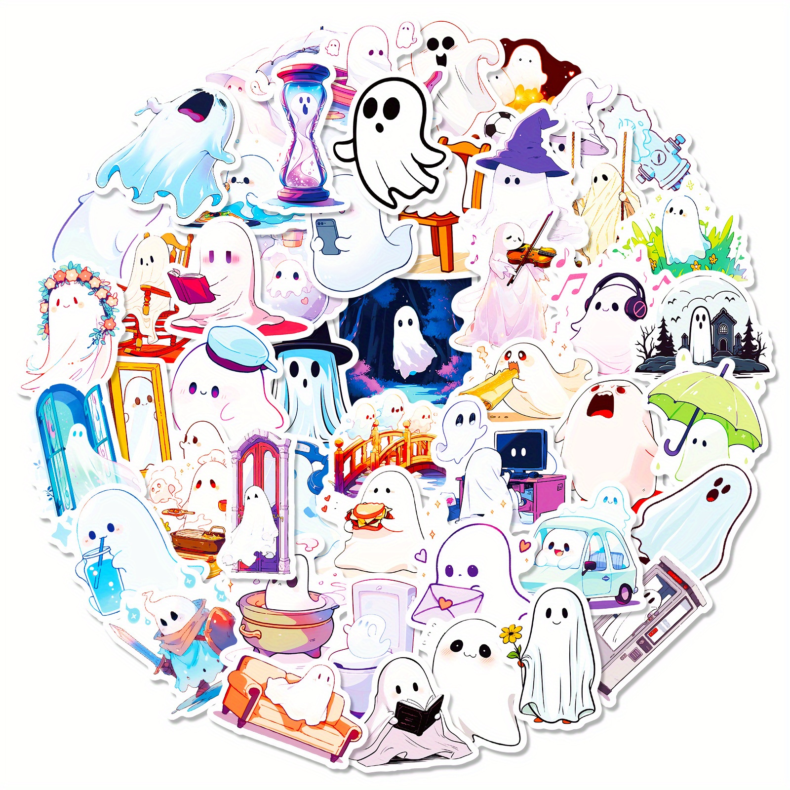 Spooky & Kooky Ghost Vinyl Sticker - Halloween Sticker for Kids