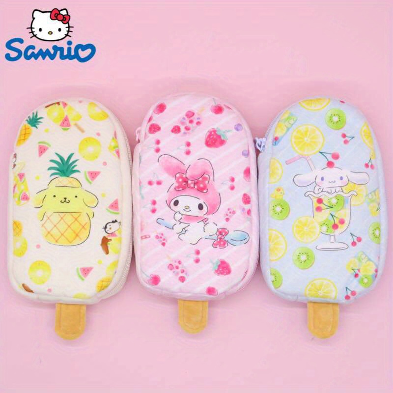 Hello Kitty Melody Kuromi Cinnamoroll Pencil Case, Double Layer Pu Leather  Stationery Storage Bag, Perfect Students' Supplies For Girls - Temu Austria