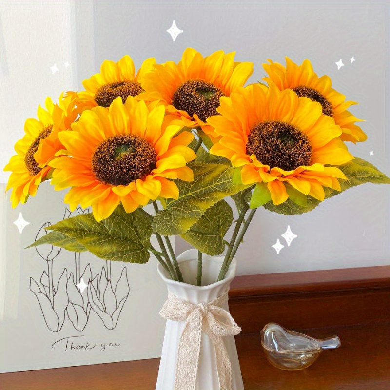 Mini artificial deals sunflowers