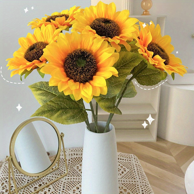 Artificial Daisy Heads Small Sunflower Mini Fake Flowers - Temu