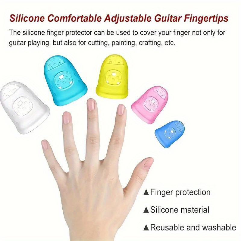 Guitar Fingertip Protector Finger Thumb Hoder silicone - Temu