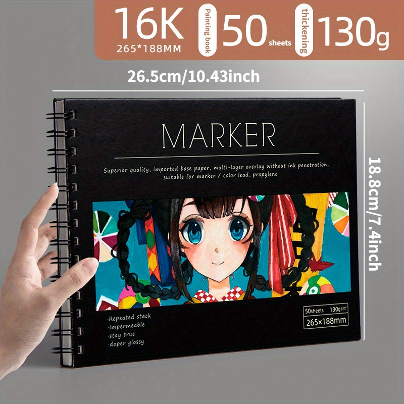 8k/a4/16k Mark Pen Specialized Drawing Book - Temu