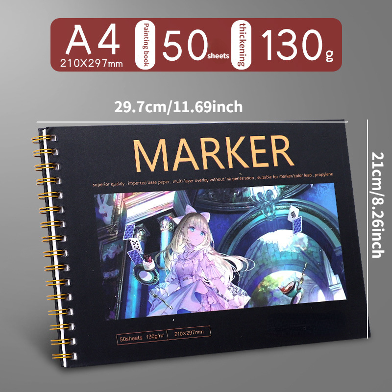 8k/a4/16k Mark Pen Specialized Drawing Book - Temu