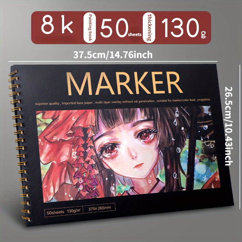 8K/16K/A4 Marker Sketchbook For Drawing Painting Graffiti Soft
