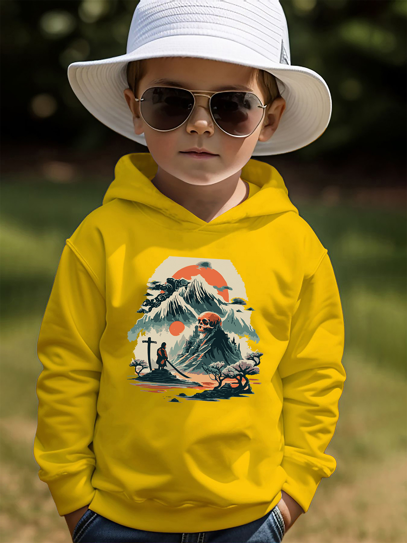 boys mustard hoodie