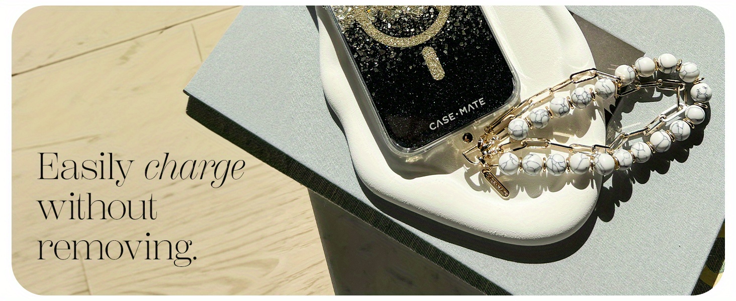  Case-Mate Phone Charm with Gold Metal Chain