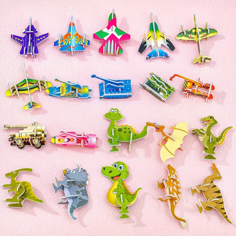 12pcs Cartoon Dinosaur Plane Puzzle 3D piccolo regalo per bambini regali di  compleanno souvenir asilo premio bomboniere per bambini - AliExpress