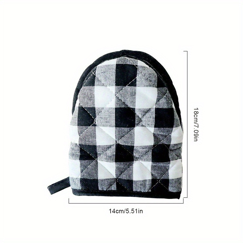 Oven Mitts Short Heat Resistant Mitts Checkered Duckbill - Temu