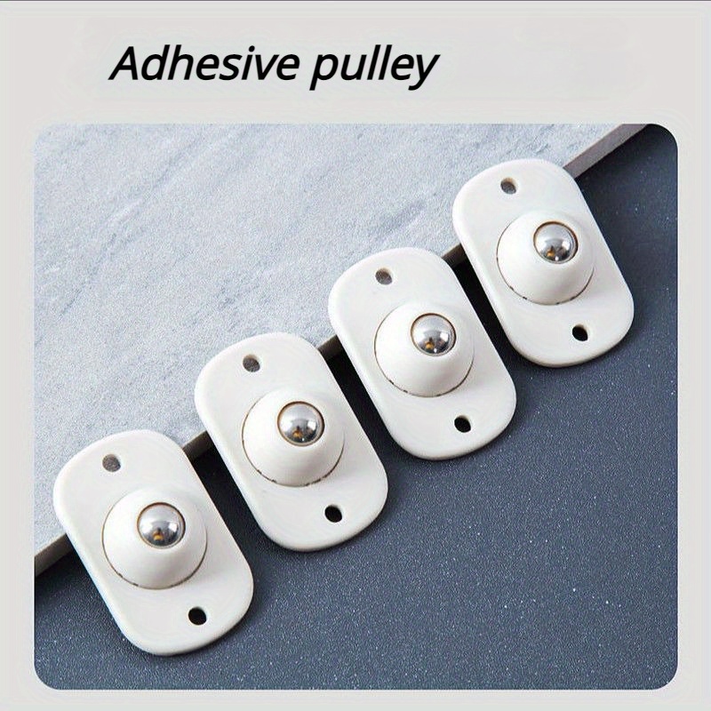 4PCS Adhesive universal wheel household three ball non punching