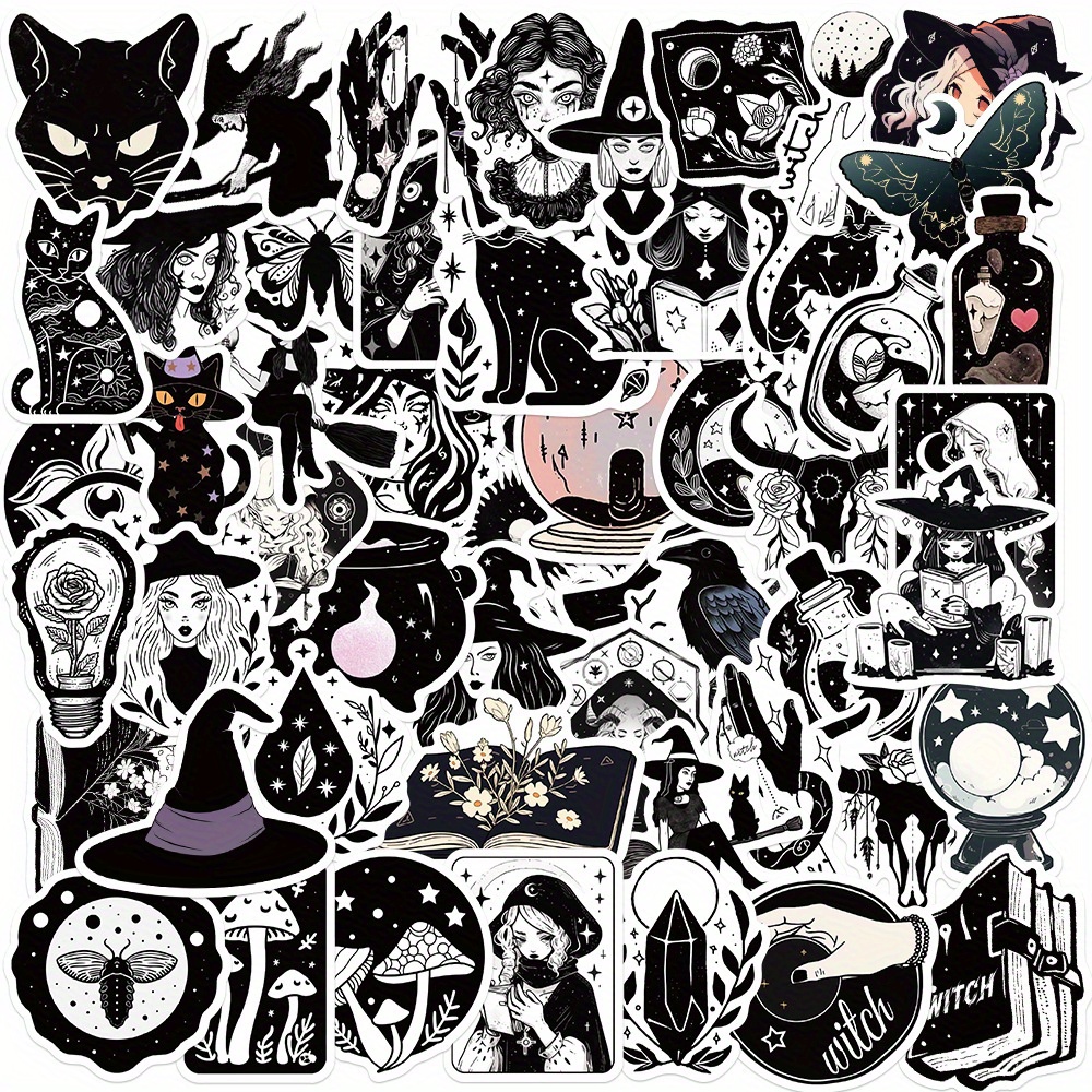 10/30/50pcs Cute Goth Aesthetic Stickers Decals Decorative