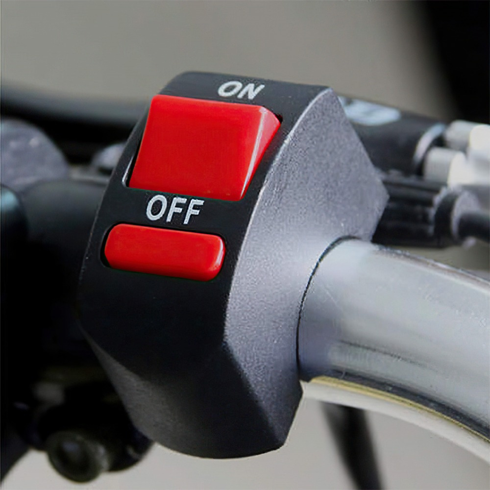 Interruptor Universal De Encendido Y Apagado Del Manillar De La Motocicleta  Botón Para Moto Motor ATV Bike DC12V/10A Negro