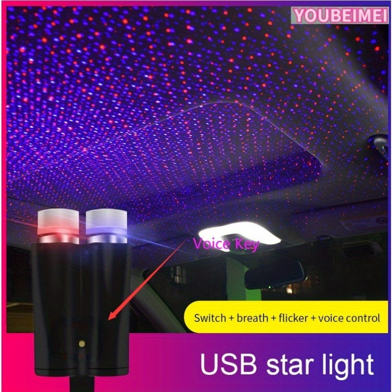 Star Home Ambient Light Plug Play Interior Decoration Lightweight Car Mini  USB LED Decorative Lamp for Car 