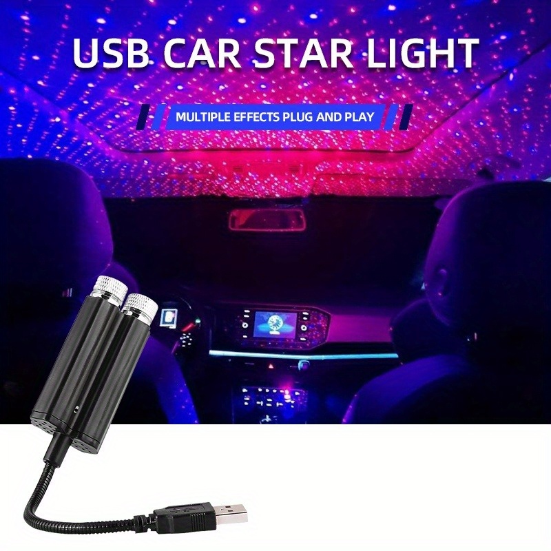 

1pc Car Roof Star Light Usb Led Interior Lights 20cm Starry Atmosphere Projector Decoration Night Home Decor Galaxy Light Accessorie
