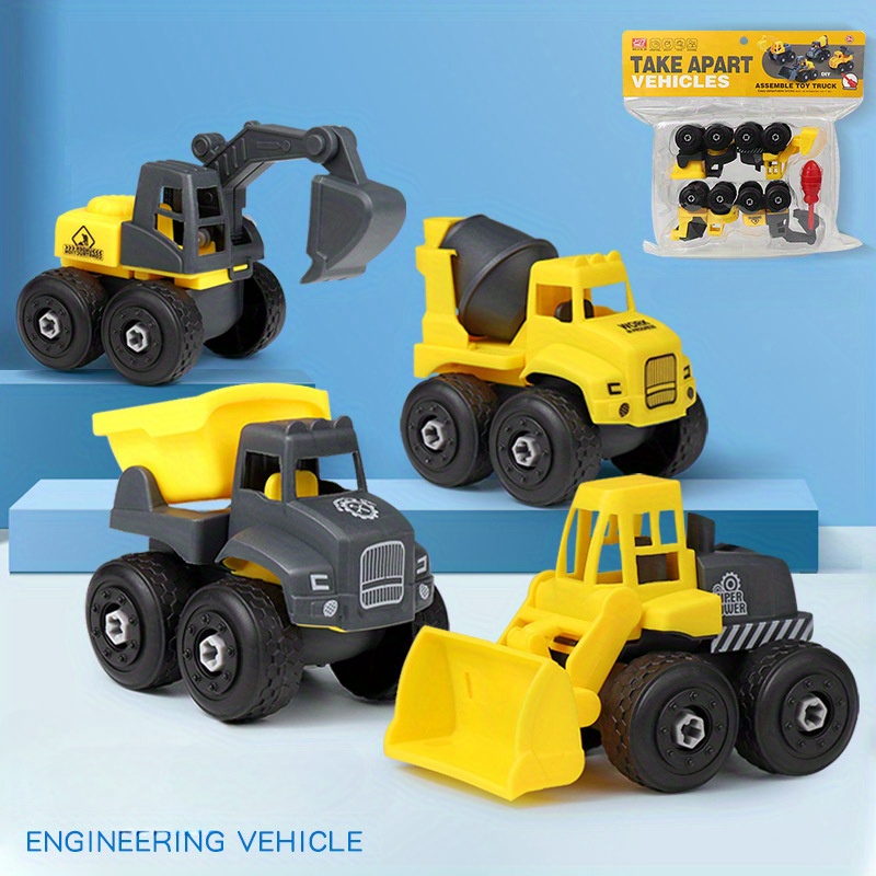 Children Education Puzzle Assembly Engineering Excavator - Temu