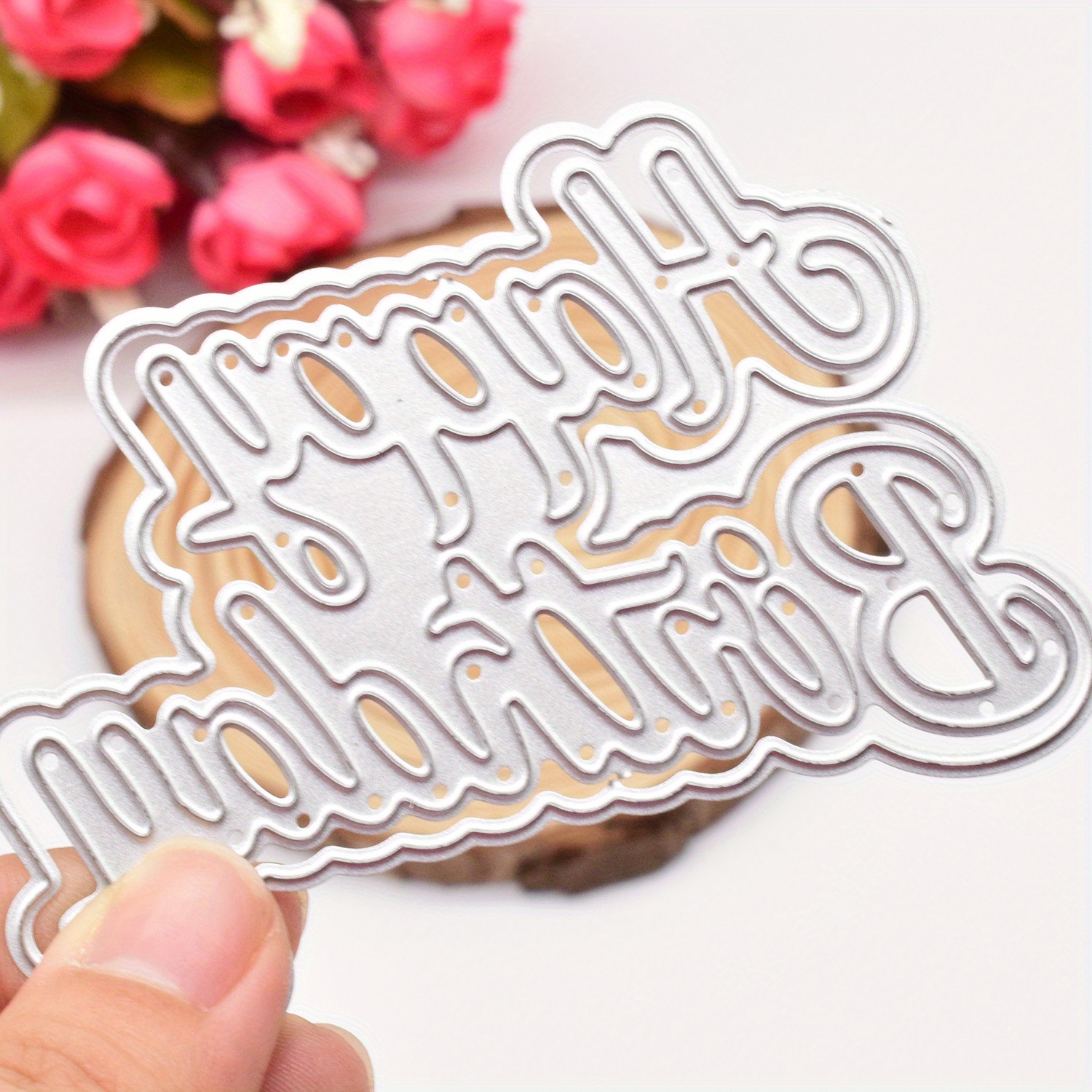 Happy Birthday Words Letter Metal Cutting Dies For Diy Scrapbooking Album  Birthday Card Making Paper Craft - Temu United Arab Emirates