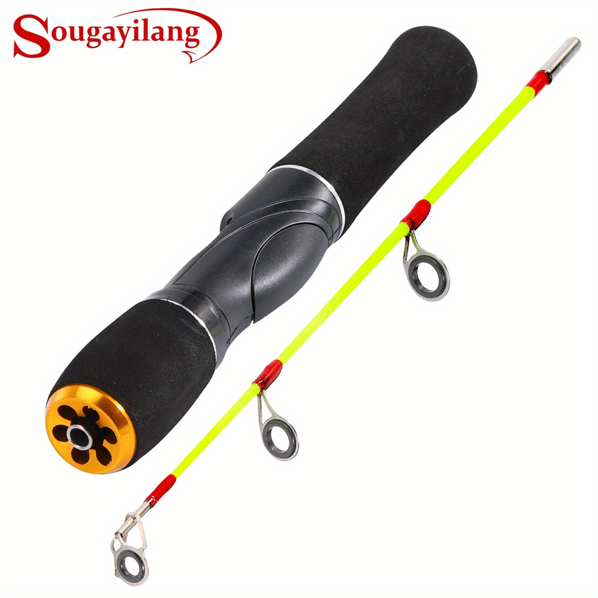 

2-section Ultralight Winter Ice Fishing Rod, Portable Winter Ice Fishing Rod, Spinning Casting Ice Winter Fishing Pole Tackle, 48cm