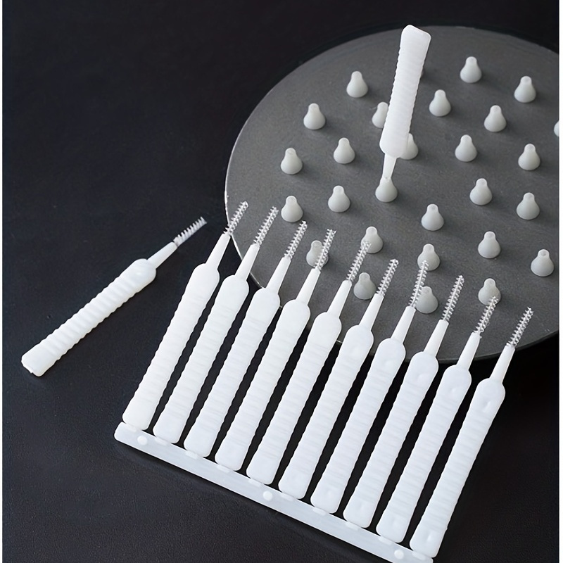 10 Pieces Mini Shower Head Cleaning Brush Anti-Clogging Nylon