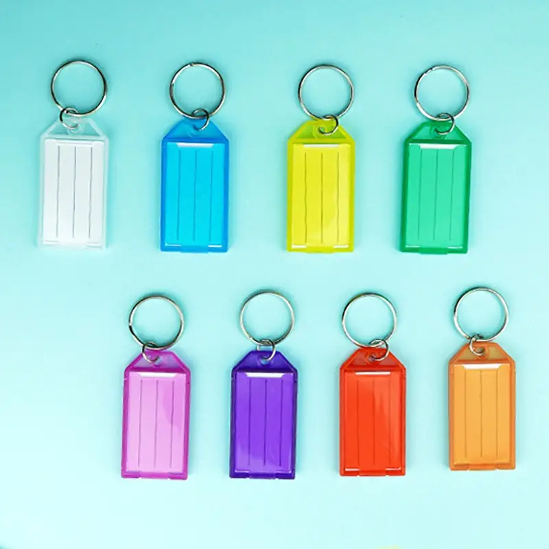 Colored Plastic Key Chain Tag Luggage Tag Key Accessories - Temu