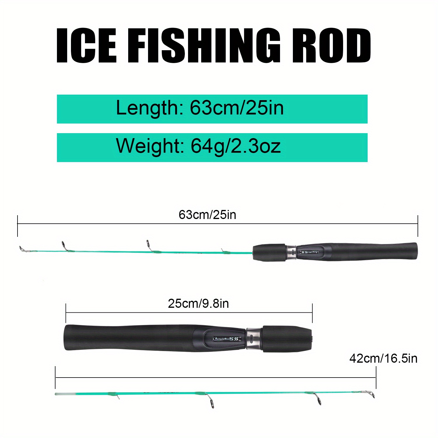  Ice Fishing Rod Ice Fishing Gear Complete Kit