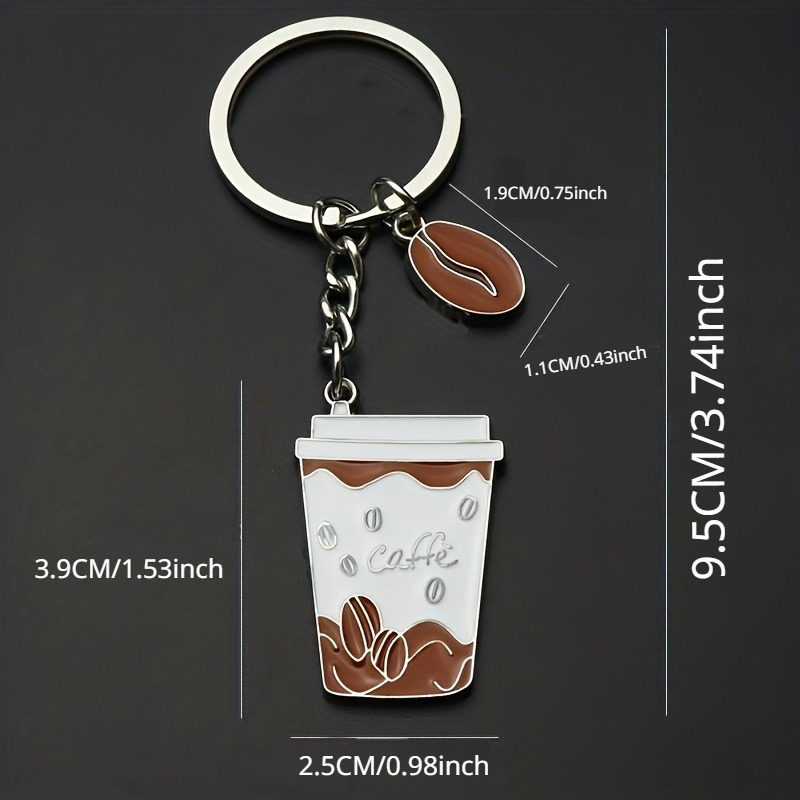 Coffee Cup Shaped Keychain Bag Pendant Birthday Gift