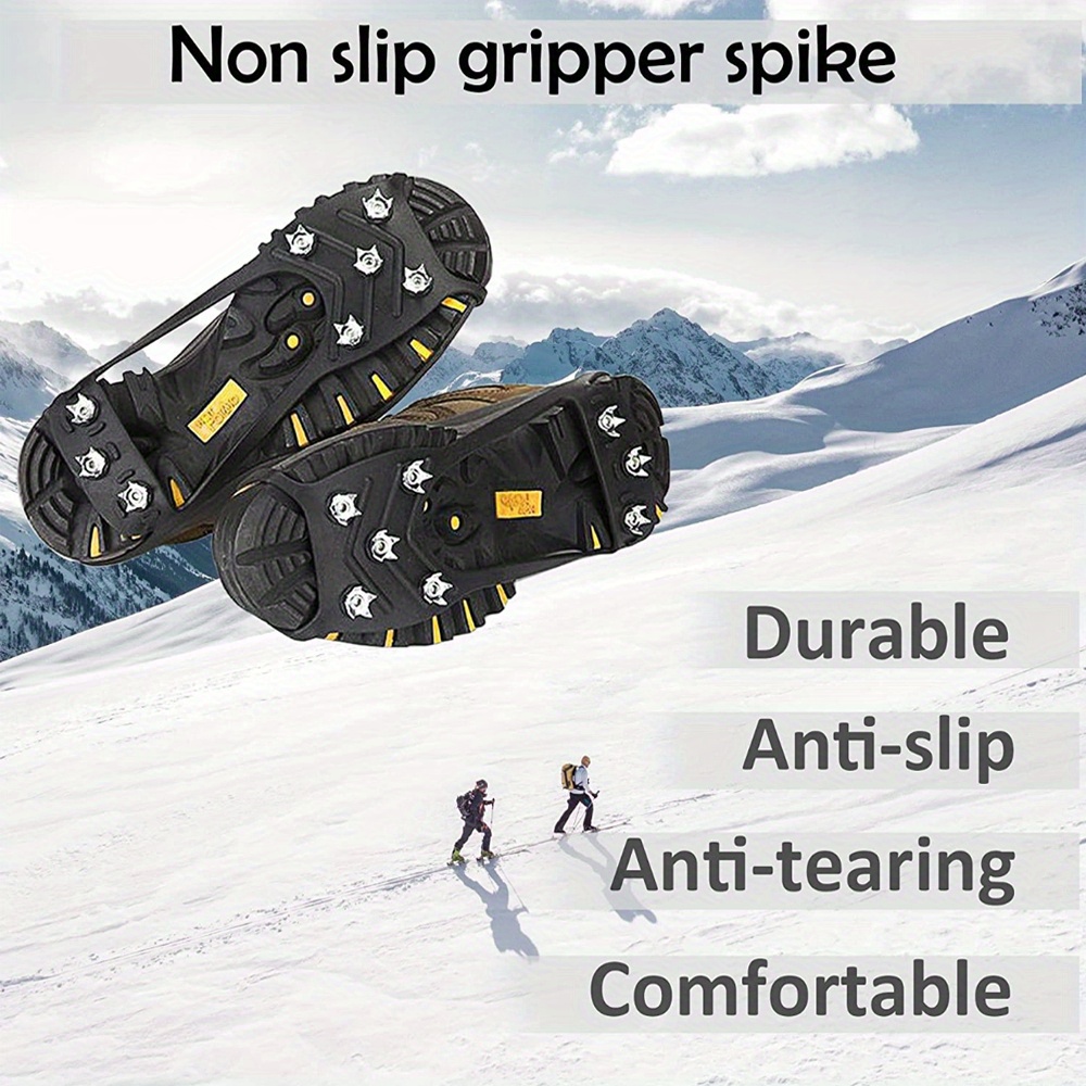 1 Paire 8 Studs Dents Anti-Dérapant Non Slip Ice Cleats Crampons