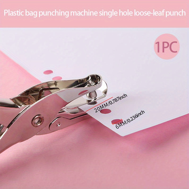 3 Pack Hole Punch Metal Single Hole Puncher Heavy Duty, Low Force, 20  Sheets Punch Capacity, 1/4 Holes, Paper Punch For Binder