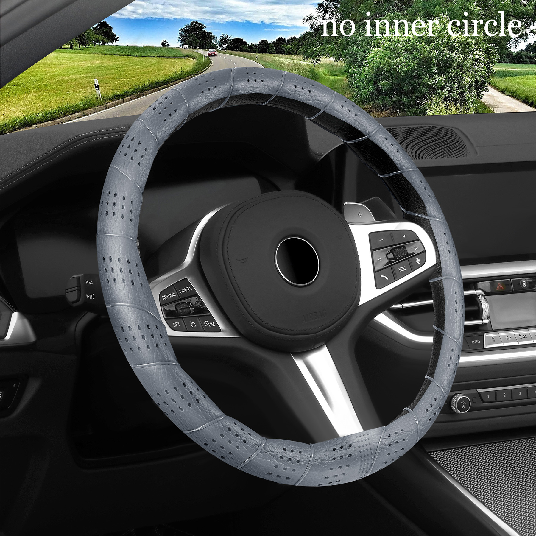 DIY Steering Wheel Cover For Peugeot 308 Alcantara Suede Leather Carbon  Fible Hand Sewn Car Grip